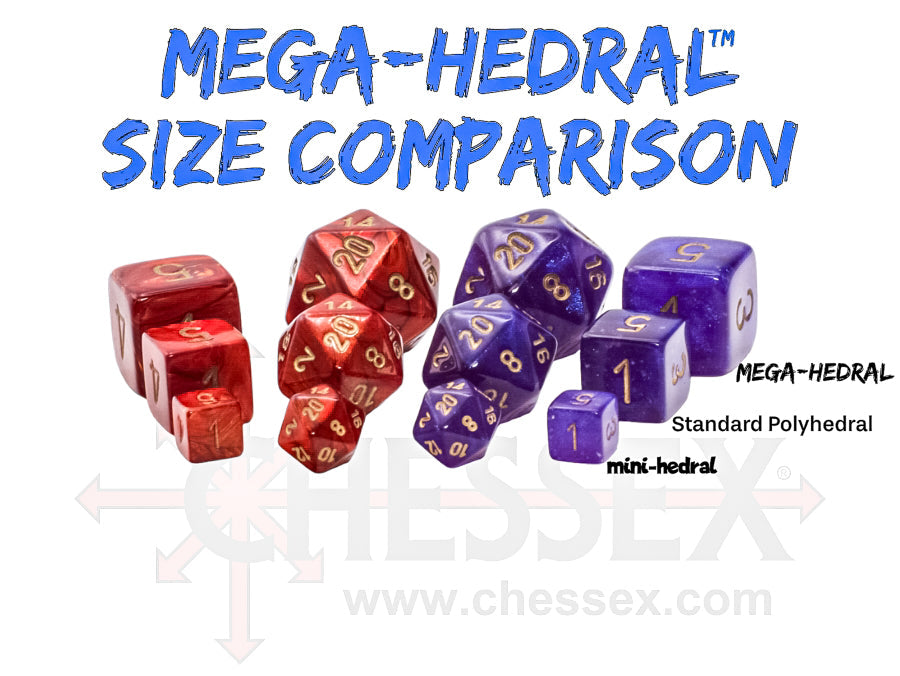 Vortex Mega-hedral Bright Green/black 7-Die Set