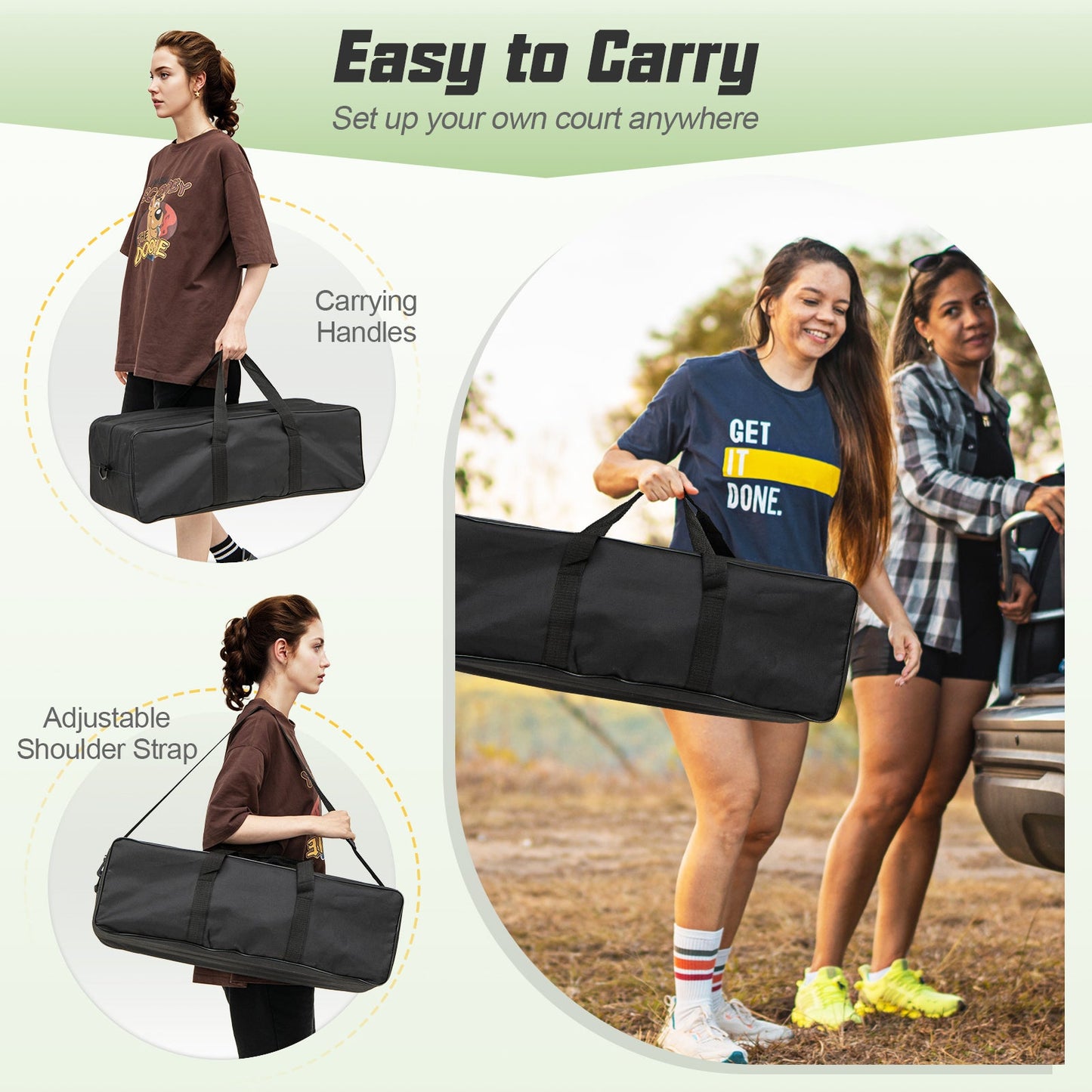 Portable Outdoor Volleyball Net Set Heavy-Duty Volleyball Net System