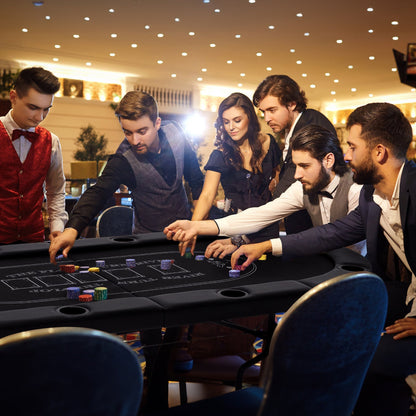 8 Player Foldable Oval Poker Table