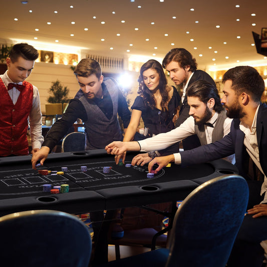 8 Player Foldable Oval Poker Table