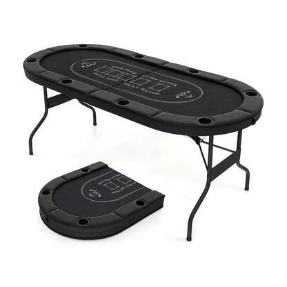 8 Player Foldable Oval Poker Table