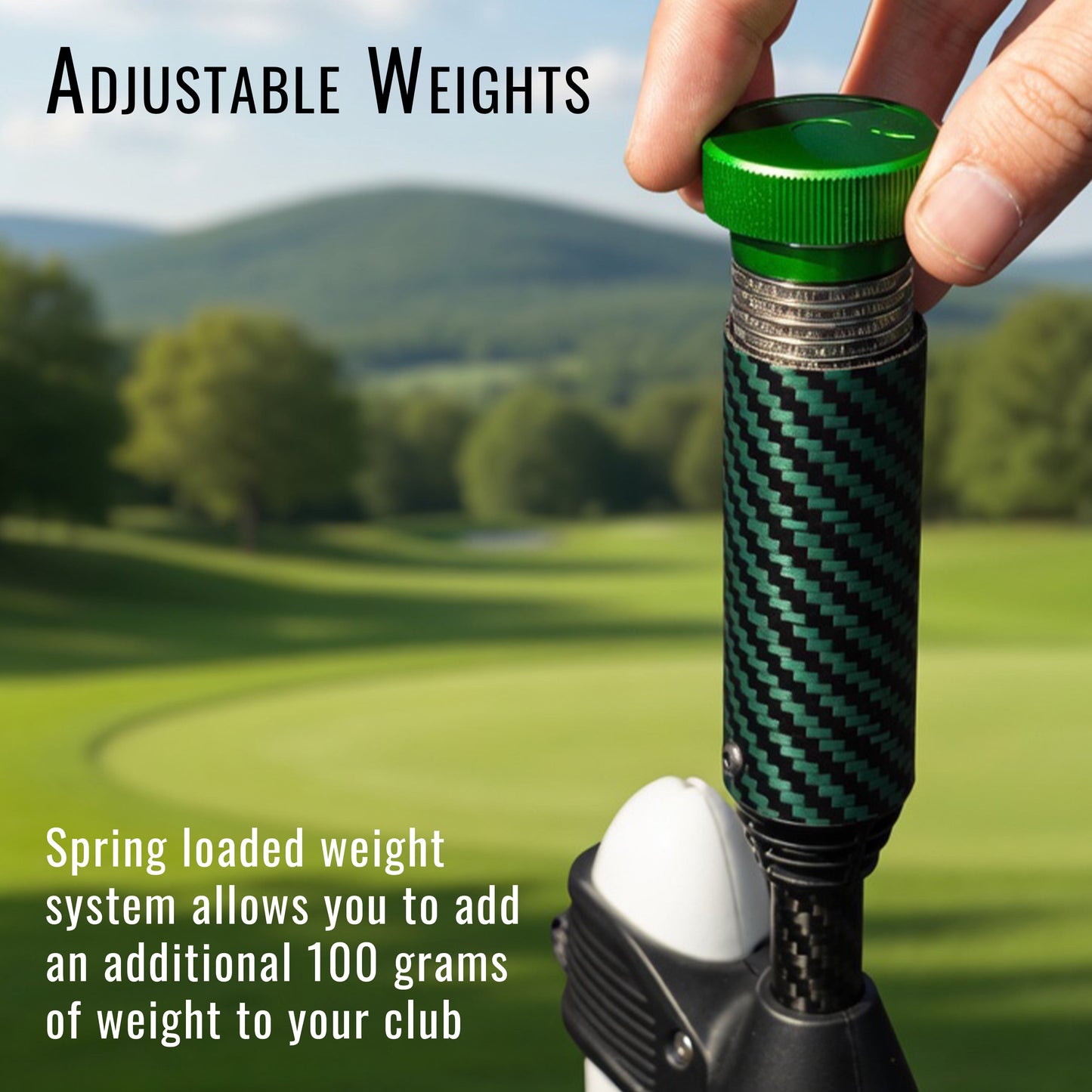 DriVR Elite Mini -  Adjustable VR Weighted Golf Club Handle Accessory