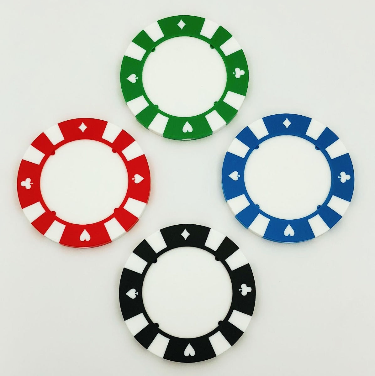 Blank Poker Chip Drink Coasters – Giant Casino-Style Chips
