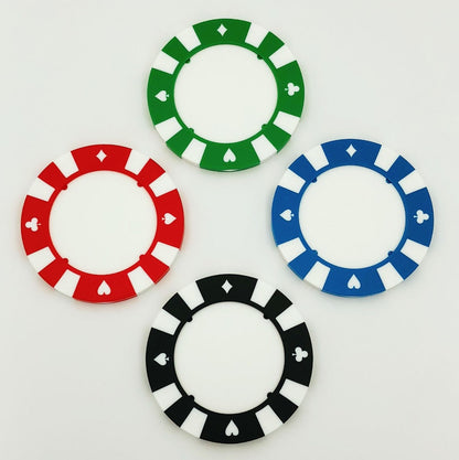 Blank Poker Chip Drink Coasters – Giant Casino-Style Chips