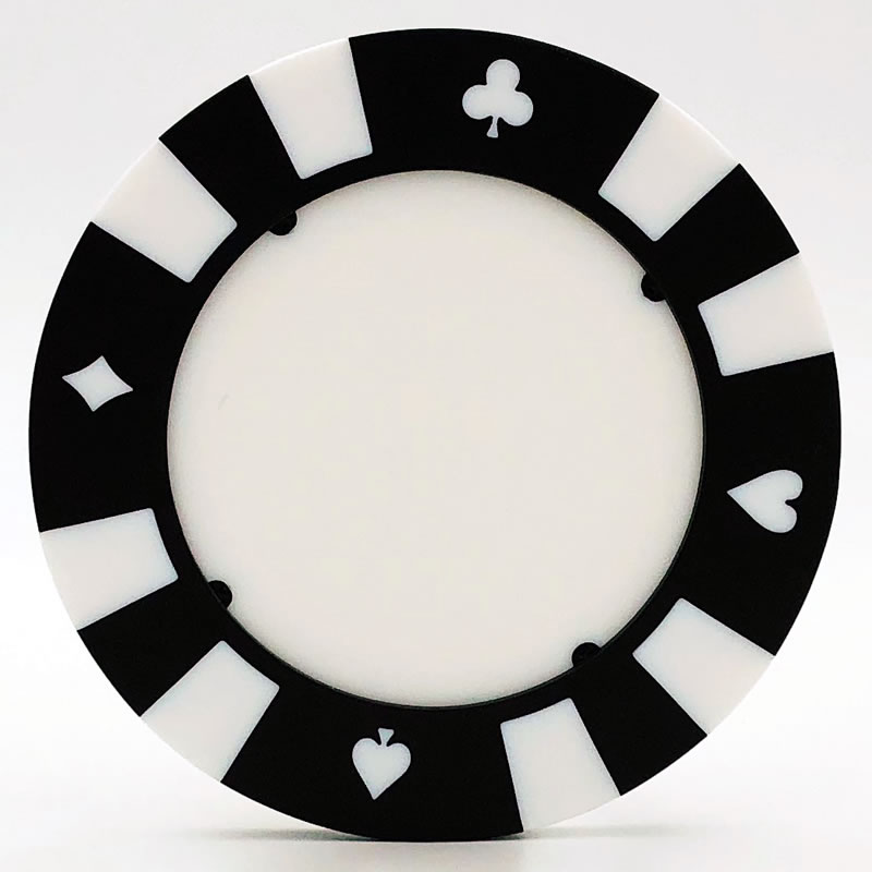 Blank Poker Chip Drink Coasters – Giant Casino-Style Chips