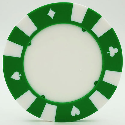 Blank Poker Chip Drink Coasters – Giant Casino-Style Chips