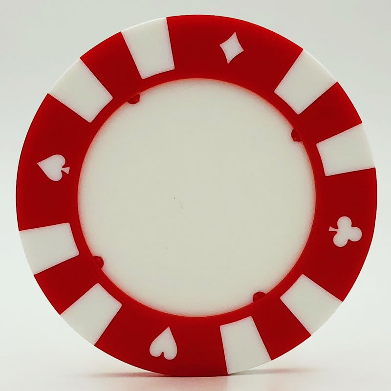 Blank Poker Chip Drink Coasters – Giant Casino-Style Chips